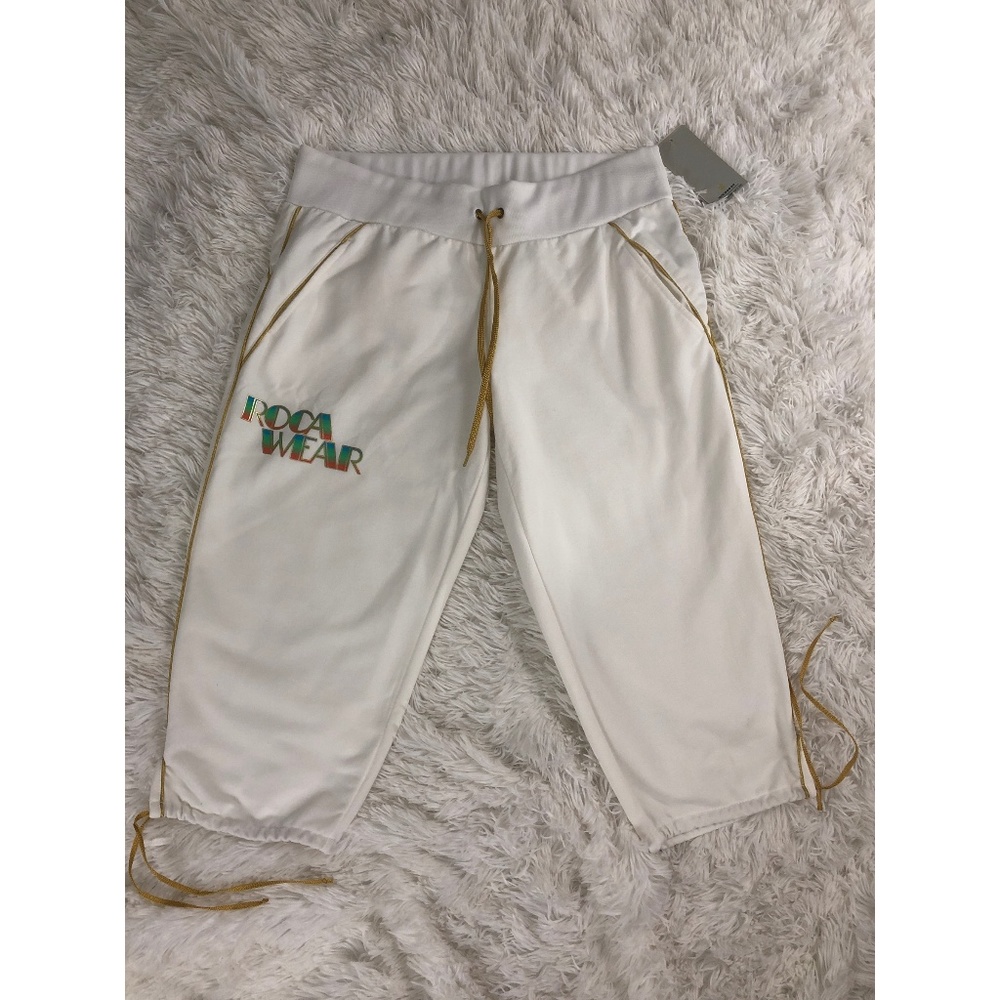 WOMEN'S ROCAWEAR CAPRIS WHITE SIZE: L NWT